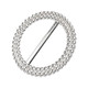 Silver Round Slider Buckle with Rhinestone